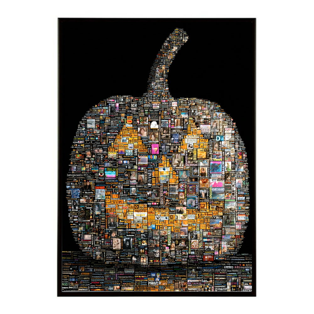 ハロウィーン Halloween ハロウィン Hallowe'en カボチャ ジャックオーランタン ポスター オレンジ パンプキン インテリア おしゃれ プリントポスター フォト イラスト お洒落 特大 大きい【lm-poster-1558】