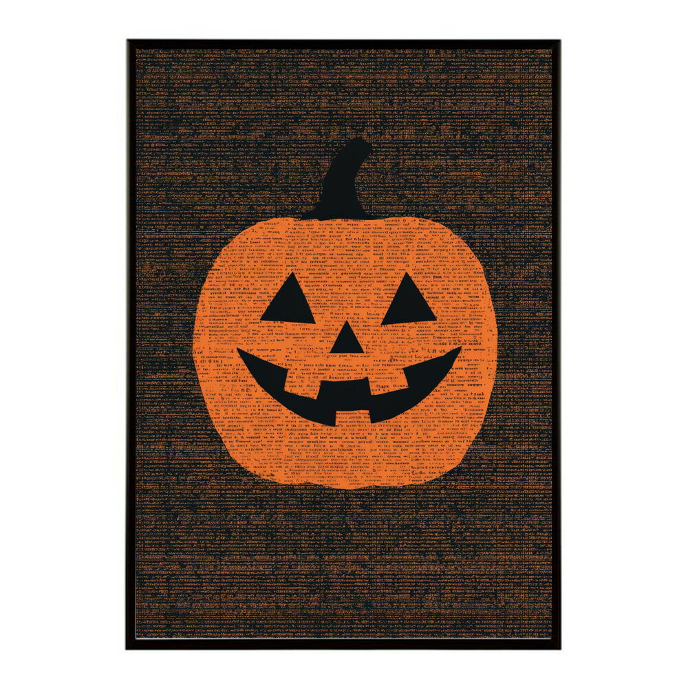 ハロウィーン Halloween ハロウィン Hallowe'en カボチャ ジャックオーランタン ポスター オレンジ パンプキン インテリア おしゃれ プリントポスター フォト イラスト お洒落 特大 大きい【lm-poster-1600】