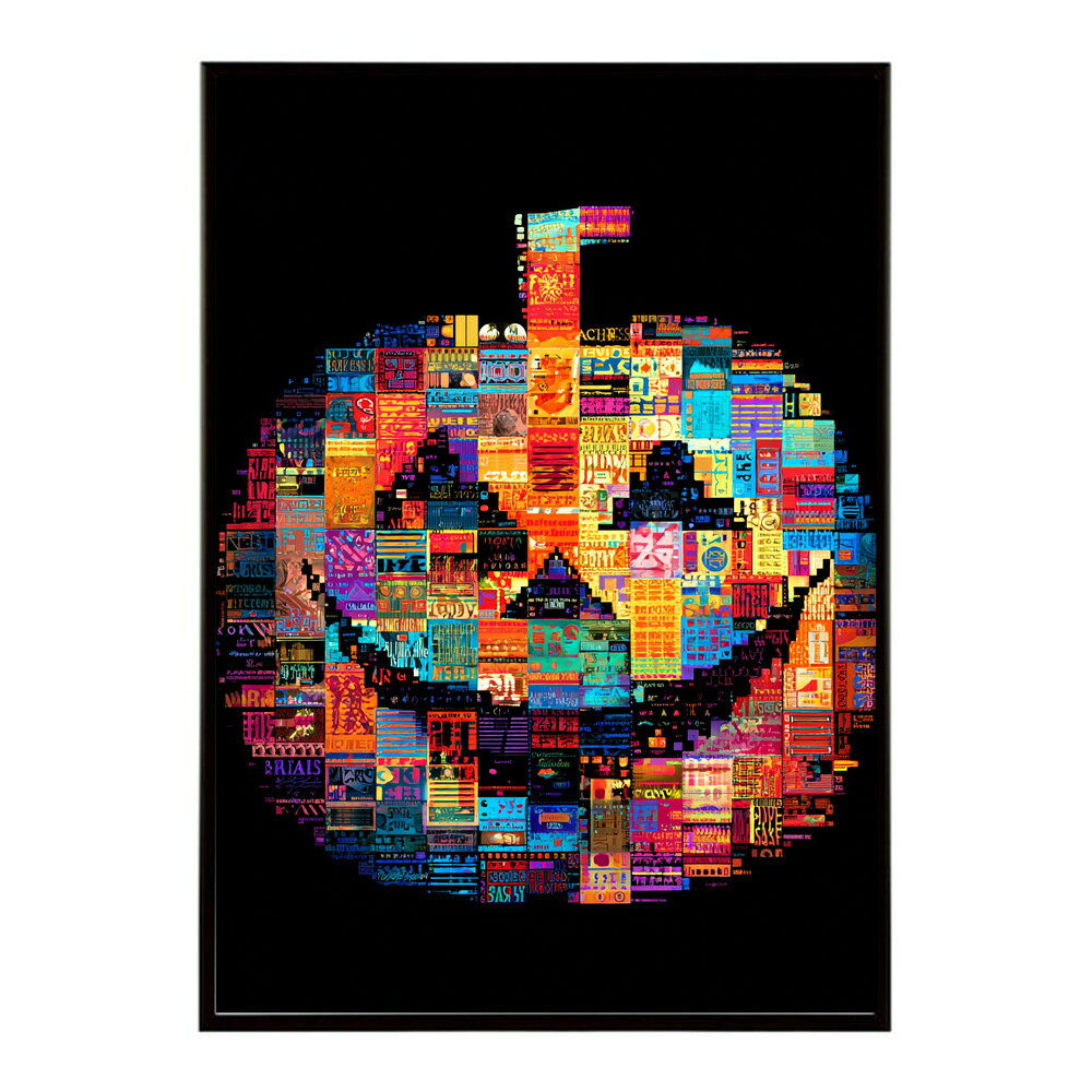 ハロウィーン Halloween ハロウィン Hallowe'en カボチャ ジャックオーランタン ポスター オレンジ パンプキン インテリア おしゃれ プリントポスター フォト イラスト お洒落 特大 大きい