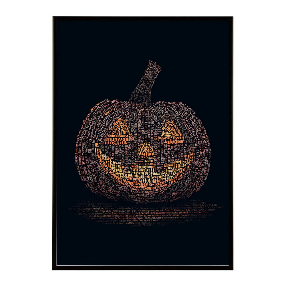 ハロウィーン Halloween ハロウィン Hallowe'en カボチャ ジャックオーランタン ポスター オレンジ パンプキン インテリア おしゃれ プリントポスター フォト イラスト お洒落 特大 大きい