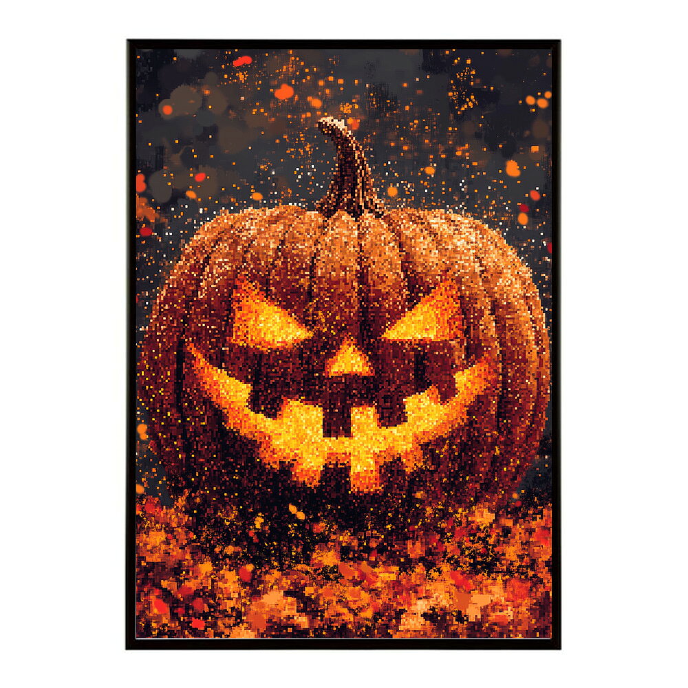 ハロウィーン Halloween ハロウィン Hallowe'en カボチャ ジャックオーランタン ポスター オレンジ パンプキン インテリア おしゃれ プリントポスター フォト イラスト お洒落 特大 大きい