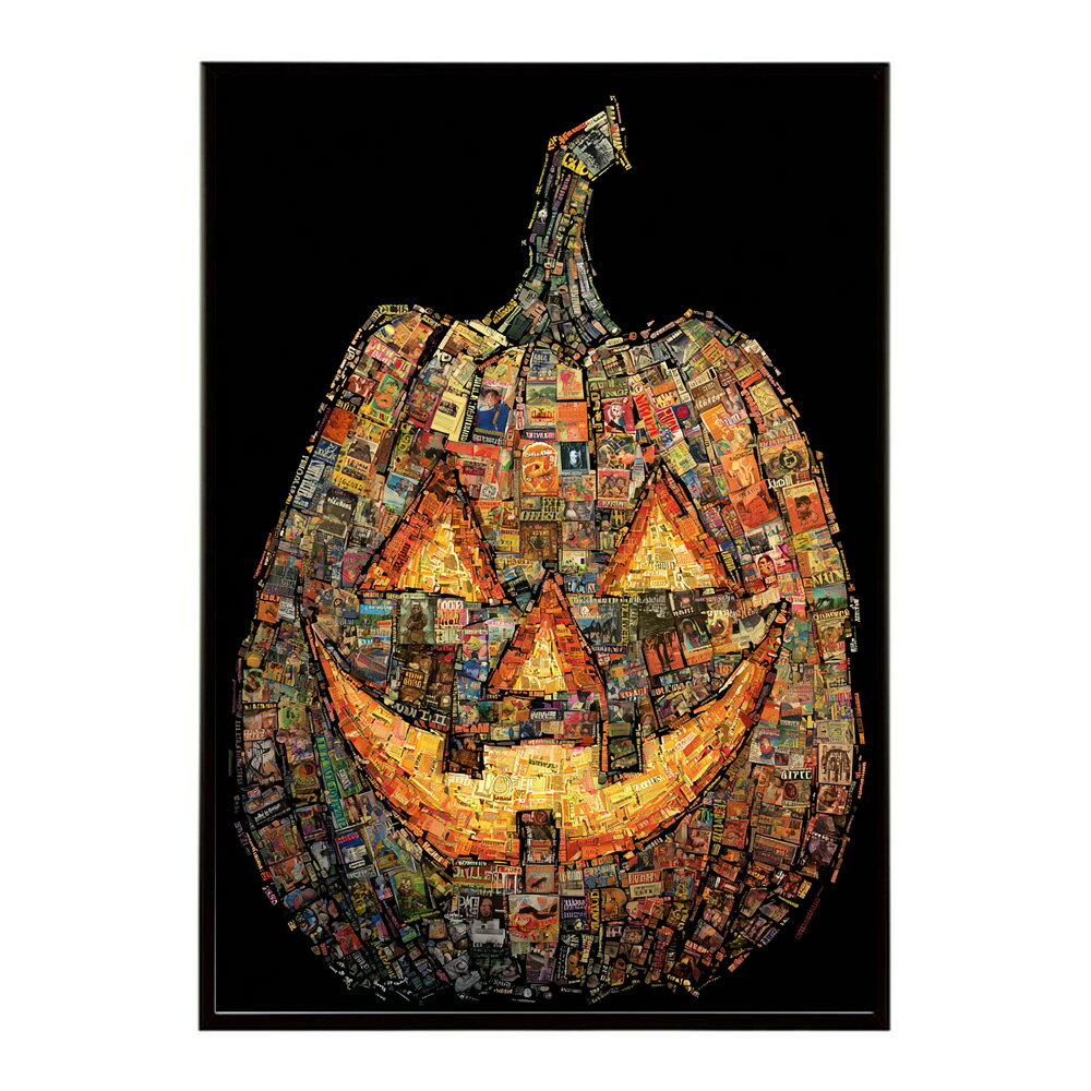 ハロウィーン Halloween ハロウィン Hallowe'en カボチャ ジャックオーランタン ポスター オレンジ パンプキン インテリア おしゃれ プリントポスター フォト イラスト お洒落 特大 大きい