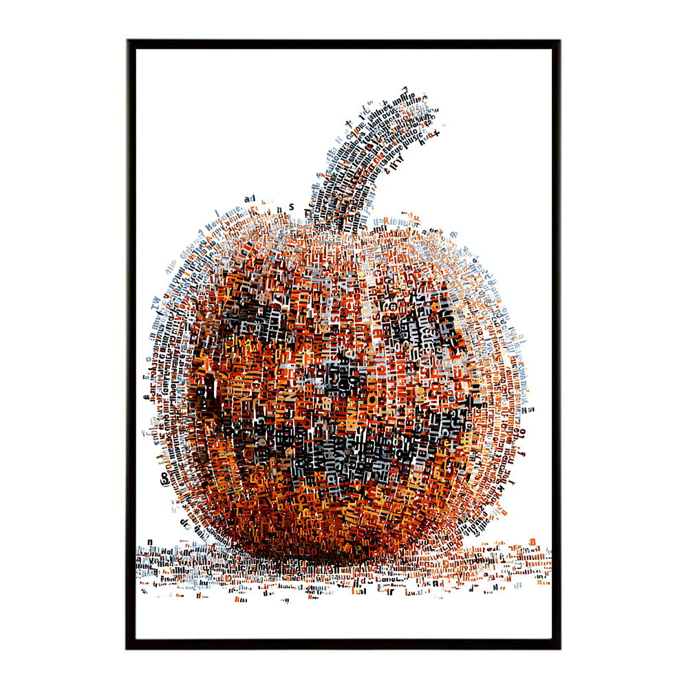ハロウィーン Halloween ハロウィン Hallowe'en カボチャ ジャックオーランタン ポスター オレンジ パンプキン インテリア おしゃれ プリントポスター フォト イラスト お洒落 特大 大きい