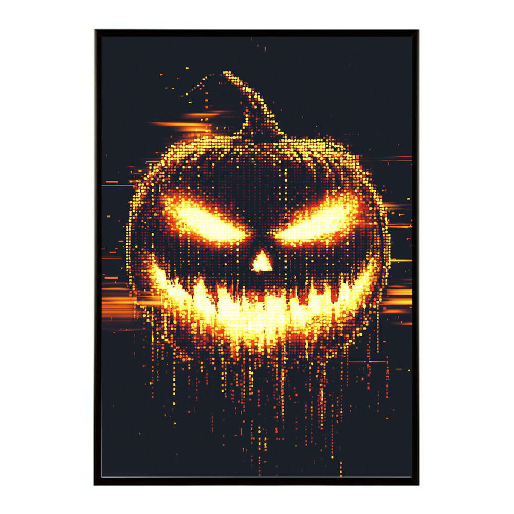 ハロウィーン Halloween ハロウィン Hallowe'en カボチャ ジャックオーランタン ポスター オレンジ パンプキン インテリア おしゃれ プリントポスター フォト イラスト お洒落 特大 大きい