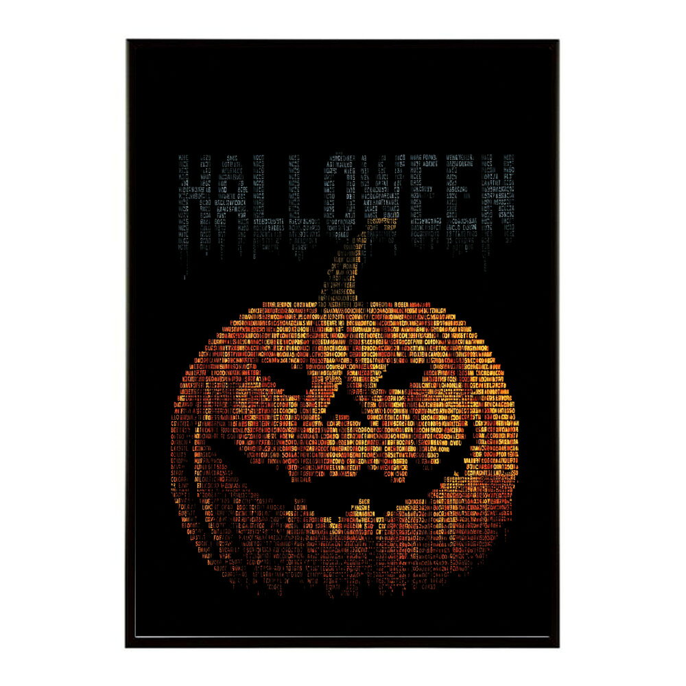 ハロウィーン Halloween ハロウィン Hallowe'en カボチャ ジャックオーランタン ポスター オレンジ パンプキン インテリア おしゃれ プリントポスター フォト イラスト お洒落 特大 大きい
