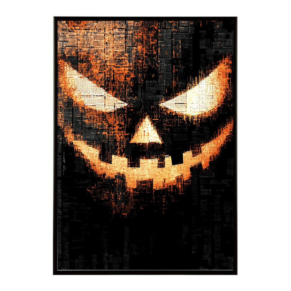 ハロウィーン Halloween ハロウィン Hallowe'en カボチャ ジャックオーランタン ポスター オレンジ パンプキン インテリア おしゃれ プリントポスター フォト イラスト お洒落 特大 大きい