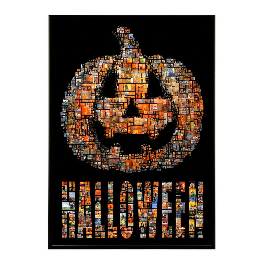 ハロウィーン Halloween ハロウィン Hallowe'en カボチャ ジャックオーランタン ポスター オレンジ パンプキン インテリア おしゃれ プリントポスター フォト イラスト お洒落 特大 大きい【lm-poster-1677】