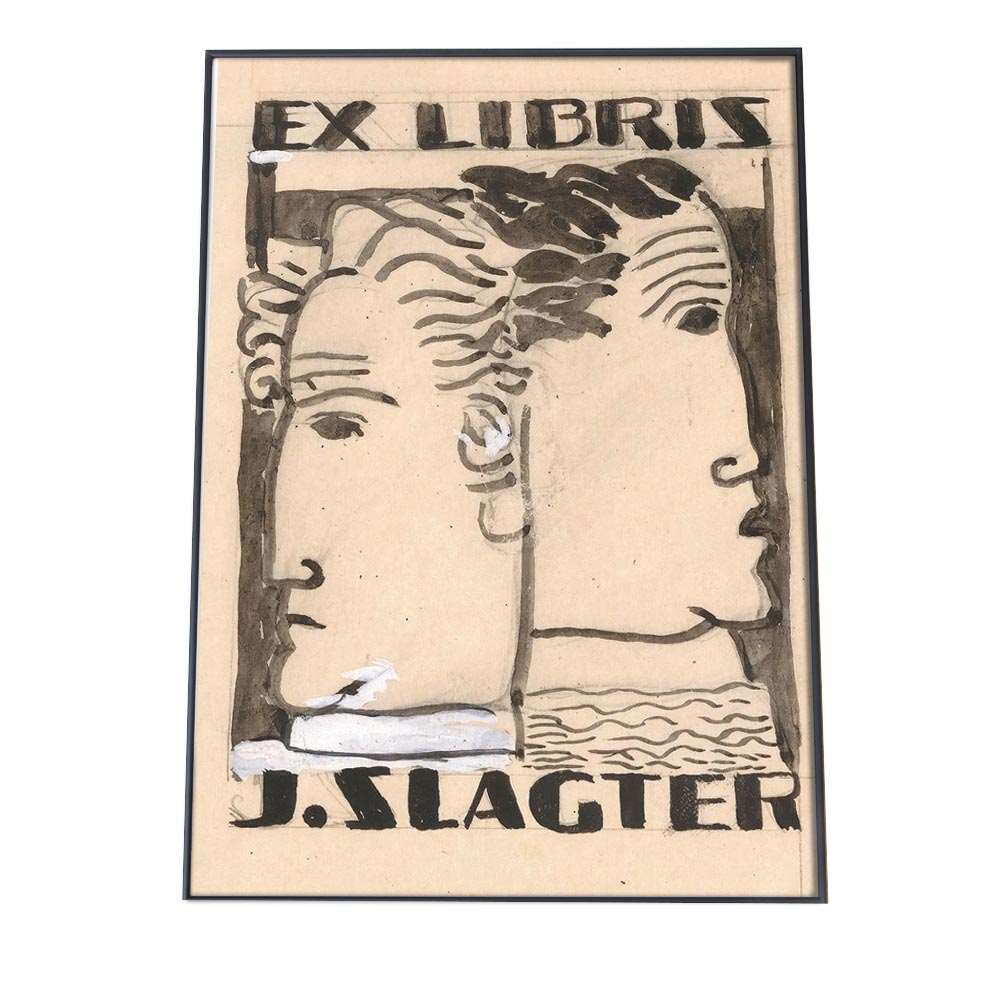 海外 レトロ ポスター Ex libris voor J. Slagter (ontwerp) レトロ ポスター デジタルリマスター済 復刻 古紙風 アンティーク 古い 歴史 海外 ヴィンテージ インテリア モダン a0 a1 a2 a3 a4 b0 b1 b2 b3 b4 特大 小さい 縦