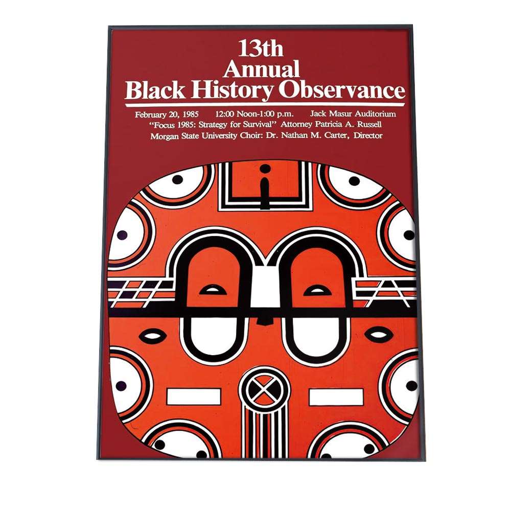 古いレトロ ポスター リマスター レプリカ  13th annual Black history observance (1985)