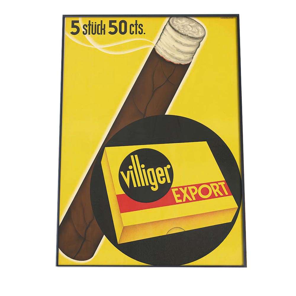 古いレトロ ポスター リマスター レプリカ 【選べる全サイズ＆用紙】 5 Stuck 50 cts. ? Villiger Export (1937)【bn-poster-613】