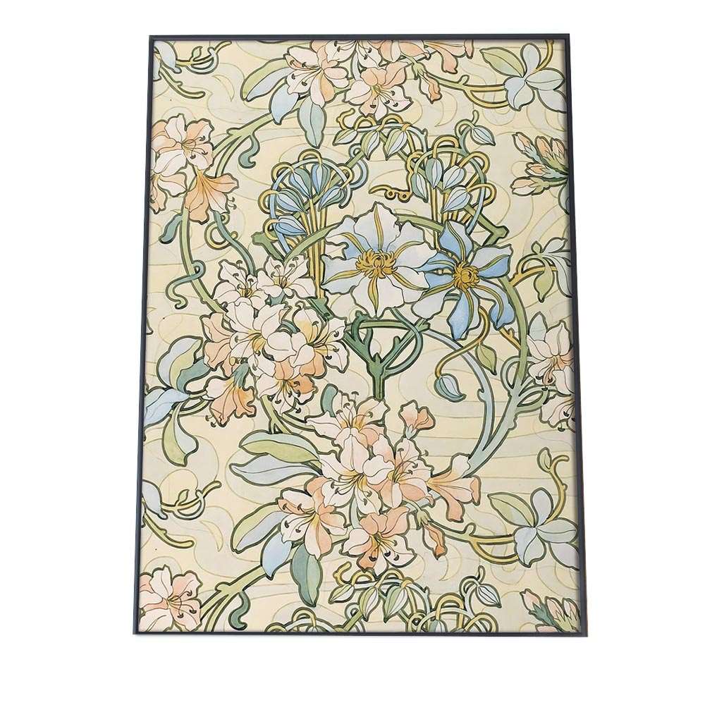 ポスター 花 植物 柄 総柄 パターン【用紙×サイズ×デザイン】 インテリア おしゃれ レトロ 博物画 図鑑 ナチュラル 画 絵画 水彩 お洒落 a0 a1 a2 a3 a4 b0 b1 b2 b3 b4 特大 大きい 小さい 縦【bn-poster-882】