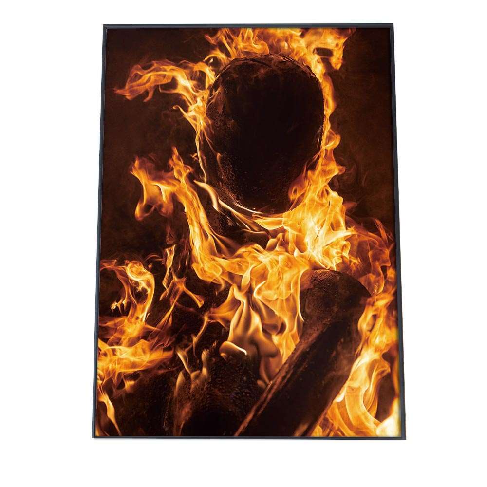 ポスター 【選べる全サイズ＆用紙】 ポスター フォト フレーム オシャレ アート モダン 炎 キャンプ ファイア 火 オレンジ 暖炉 あったかい 冬 幻想的 ファイヤー a0 a1 a2 a3 a4 b0 b1 b2 b3 b4 特大 小さい 縦【ki-poster-142】