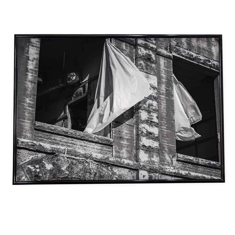 モダン 白黒 街 外国 ニューヨーク 街並み ポスター 【選べる全サイズ＆用紙】 ポスター フォト フレーム 横【ki-poster-86】