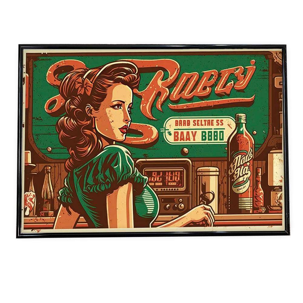 ブリキ風 アメリカン 海外 ヴィンテージ 昭和 ポスター 【選べる全サイズ＆用紙】 アートプリント ポスター インテリア おしゃれ レトロ モダン シンプル オシャレ お洒落 a0 a1 a2 a3 a4 b0 b1 b2 b3 b4 特大 大きい 小さい 横【lh-poster-712】