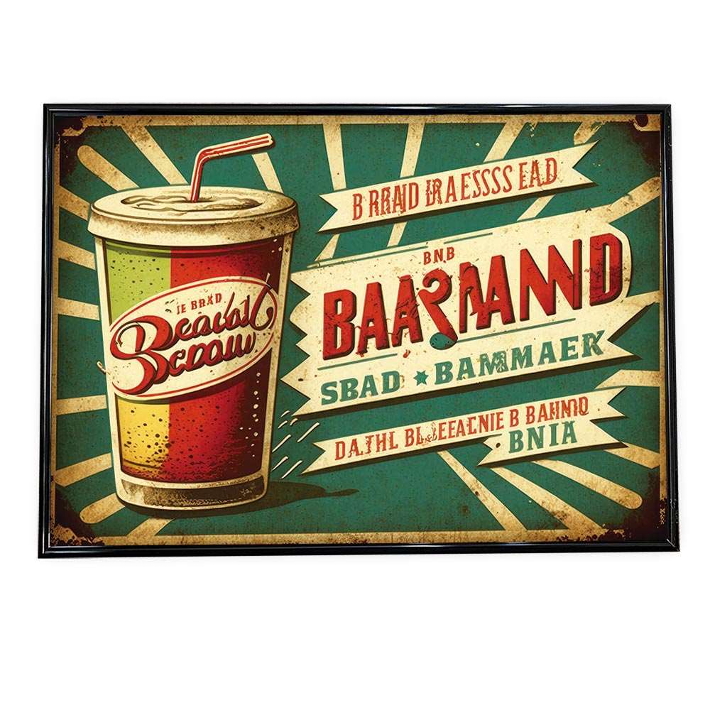 おしゃれ レトロ ブリキ風 アメリカン 海外 ヴィンテージ ポスター 【選べる全サイズ＆用紙】 アートプリント ポスター インテリア 昭和 モダン シンプル オシャレ お洒落 a0 a1 a2 a3 a4 b0 b1 b2 b3 b4 特大 大きい 小さい 横【lh-poster-724】