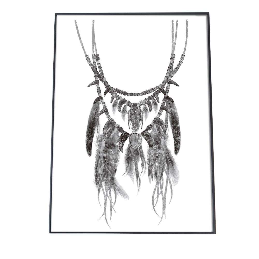 フェザー ネックレス シンプル ポスター 【選べる全サイズ＆用紙】おしゃれ ファッション ポスター ア..
