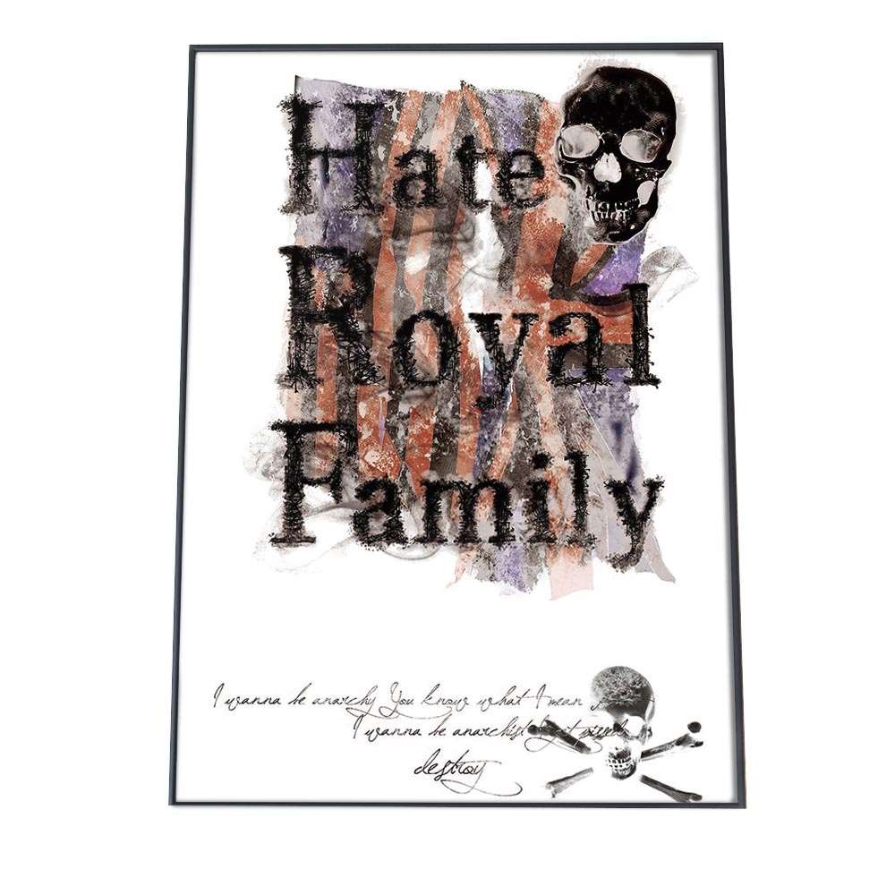 アートプリント ポスター インテリア おしゃれ アート モダン 骸骨 ドクロ スカル ペイント 白  ...