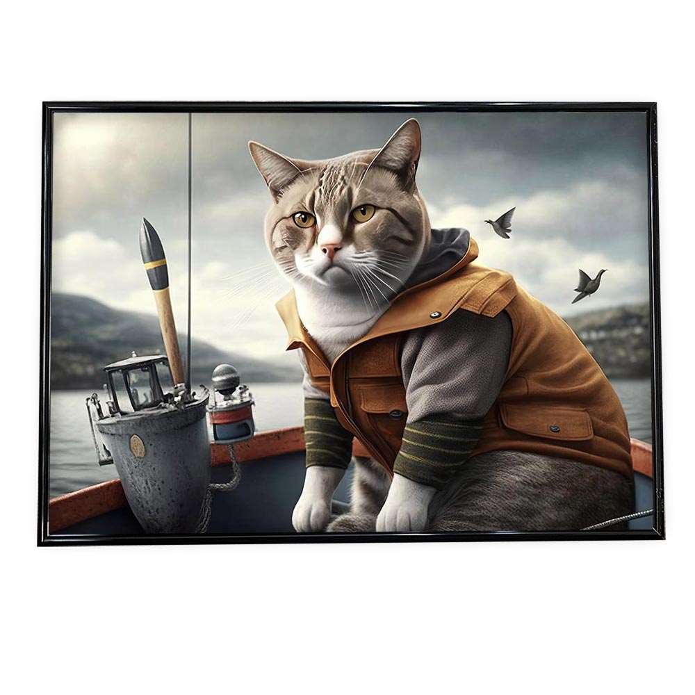 Rakuten - ポスター 働くネコ 猫 アニマル 動物 カワイイ ポップ シュール スポーツ インテリア おしゃれ アート モダン a0 a1 a2 a3 a4 b0 b1 b2 b3 b4 特大 大きい 小さい 横【si-poster-64】