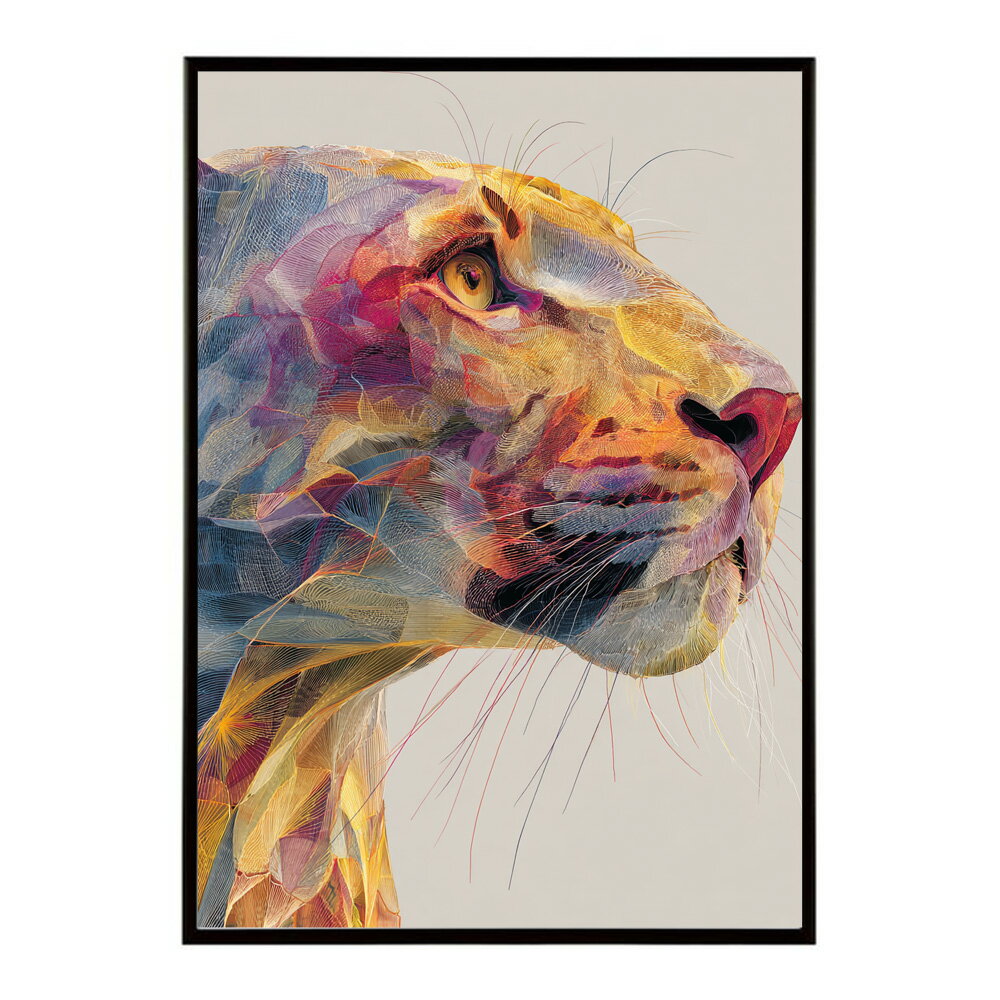 アーティスティックアニマル レインボー 虹 カラフル ポップ 野生動物 子供 マサイ サバンナ ポスター 用紙とサイズが選べる インテリア おしゃれ プリントポスター フォト イラスト お洒落 特大 大きい【lm-poster-1981】