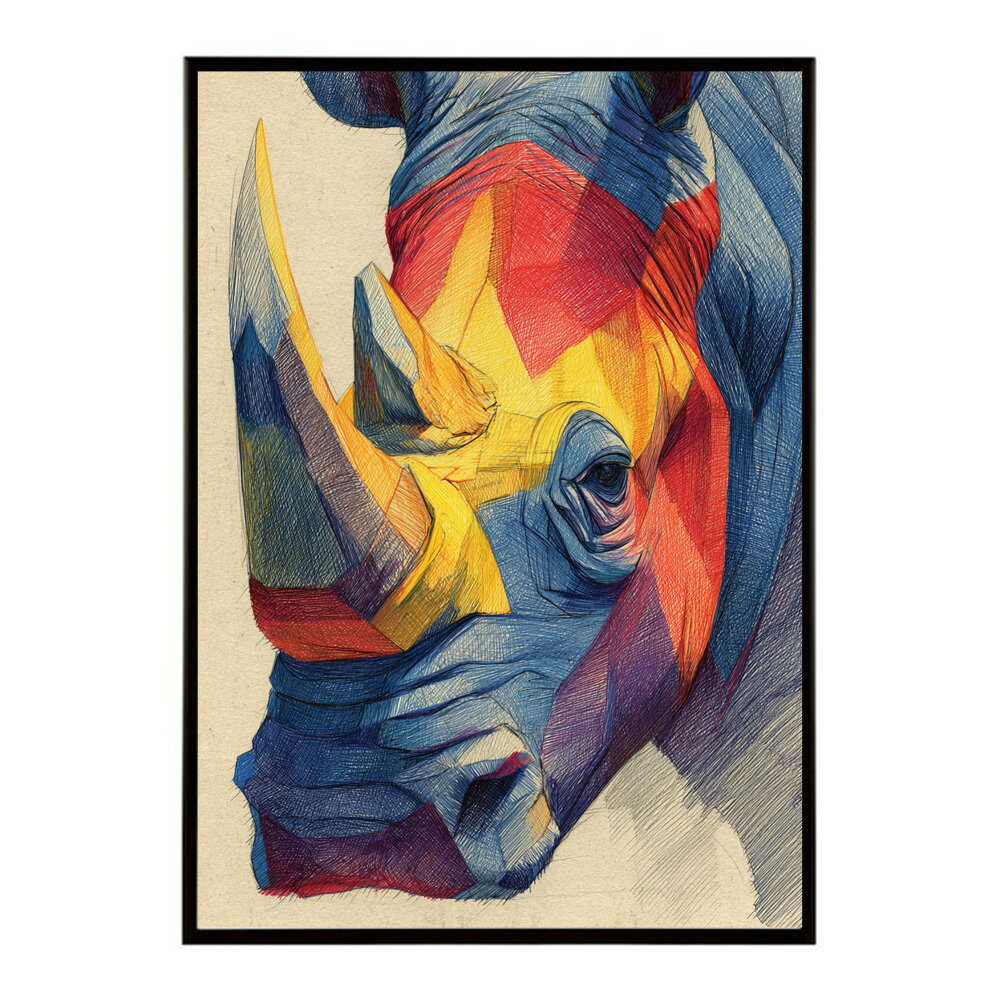 アーティスティックアニマル レインボー 虹 カラフル ポップ 野生動物 子供 マサイ サバンナ ポスター 用紙とサイズが選べる インテリア おしゃれ プリントポスター フォト イラスト お洒落 特大 大きい【lm-poster-1989】