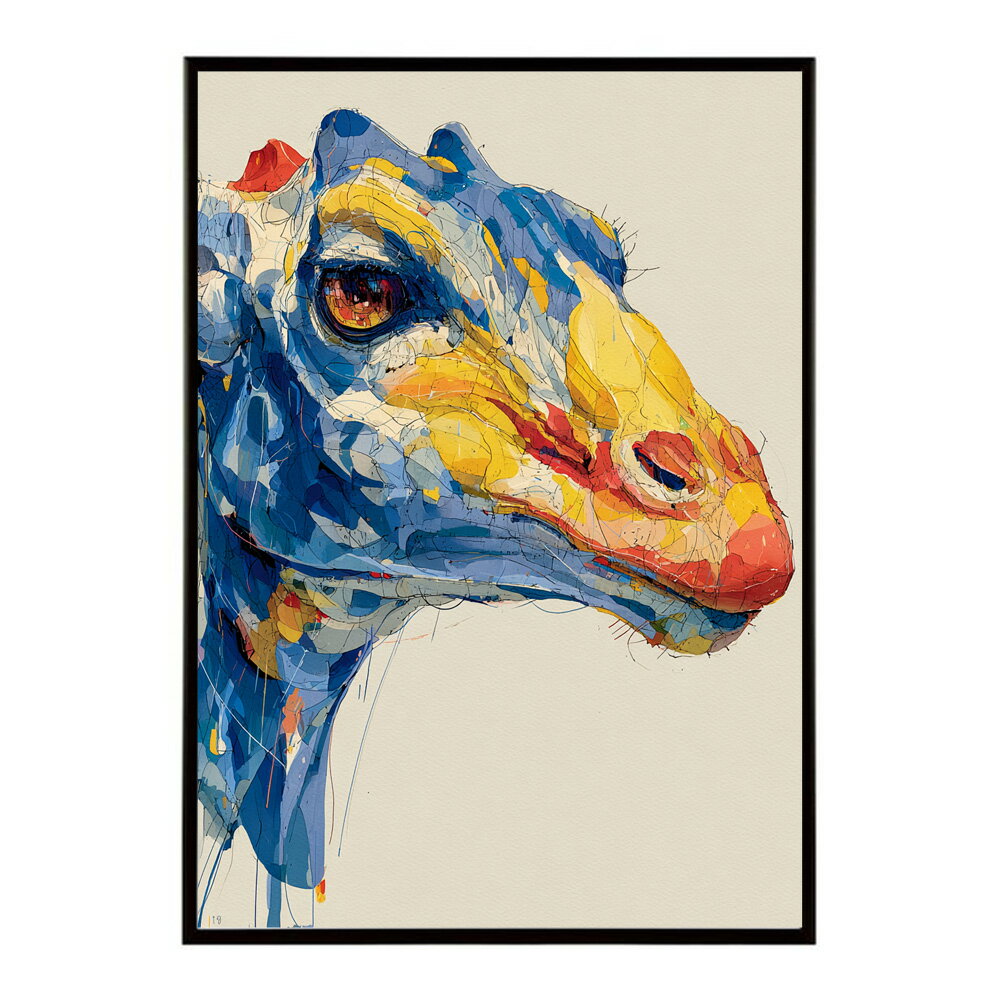 アーティスティックアニマル レインボー 虹 カラフル ポップ 野生動物 子供 マサイ サバンナ ポスター 用紙とサイズが選べる インテリア おしゃれ プリントポスター フォト イラスト お洒落 特大 大きい【lm-poster-1991】