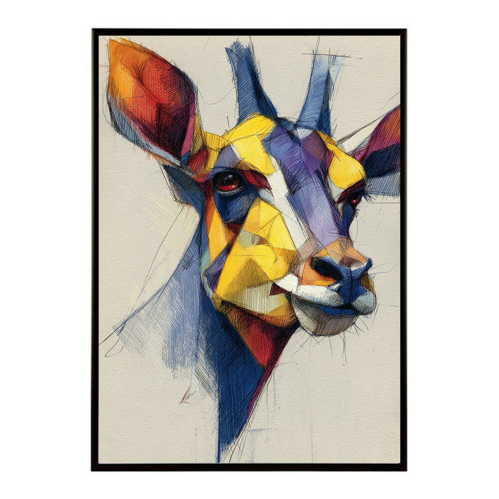 アーティスティックアニマル レインボー 虹 カラフル ポップ 野生動物 子供 マサイ サバンナ ポスター 用紙とサイズが選べる インテリア おしゃれ プリントポスター フォト イラスト お洒落 特大 大きい【lm-poster-1992】