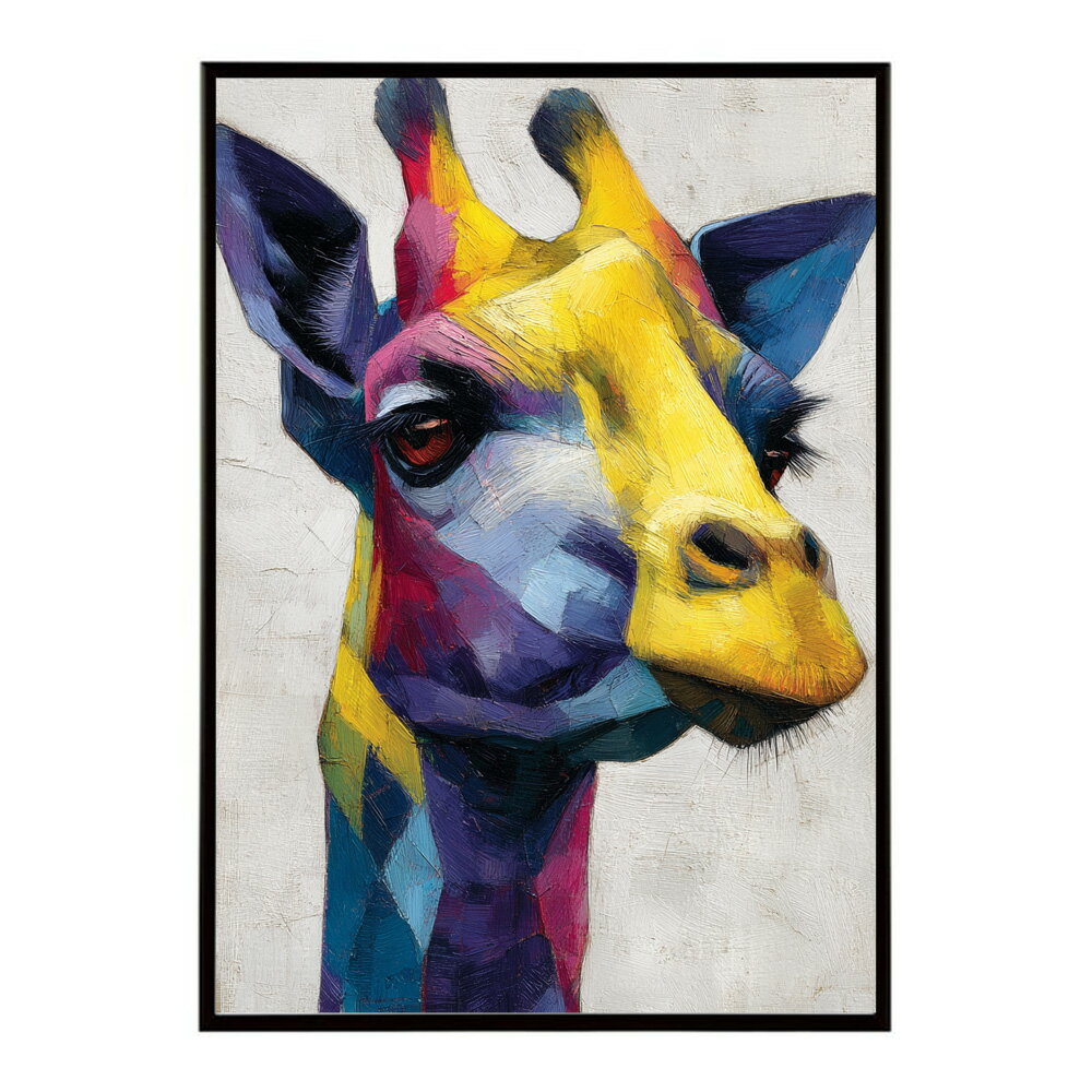 アーティスティックアニマル レインボー 虹 カラフル ポップ 野生動物 子供 マサイ サバンナ ポスター 用紙とサイズが選べる インテリア おしゃれ プリントポスター フォト イラスト お洒落 特大 大きい【lm-poster-1993】