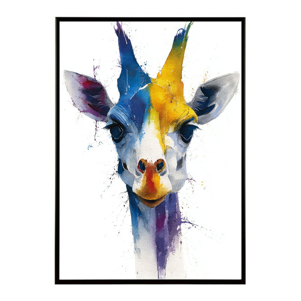 アーティスティックアニマル レインボー 虹 カラフル ポップ 野生動物 子供 マサイ サバンナ ポスター 用紙とサイズが選べる インテリア おしゃれ プリントポスター フォト イラスト お洒落 特大 大きい【lm-poster-2000】