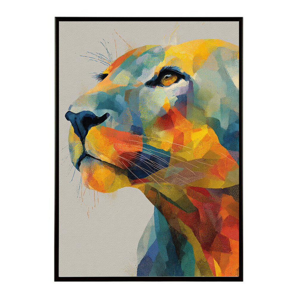 アーティスティックアニマル レインボー 虹 カラフル ポップ 野生動物 子供 マサイ サバンナ ポスター 用紙とサイズが選べる インテリア おしゃれ プリントポスター フォト イラスト お洒落 特大 大きい【lm-poster-2010】