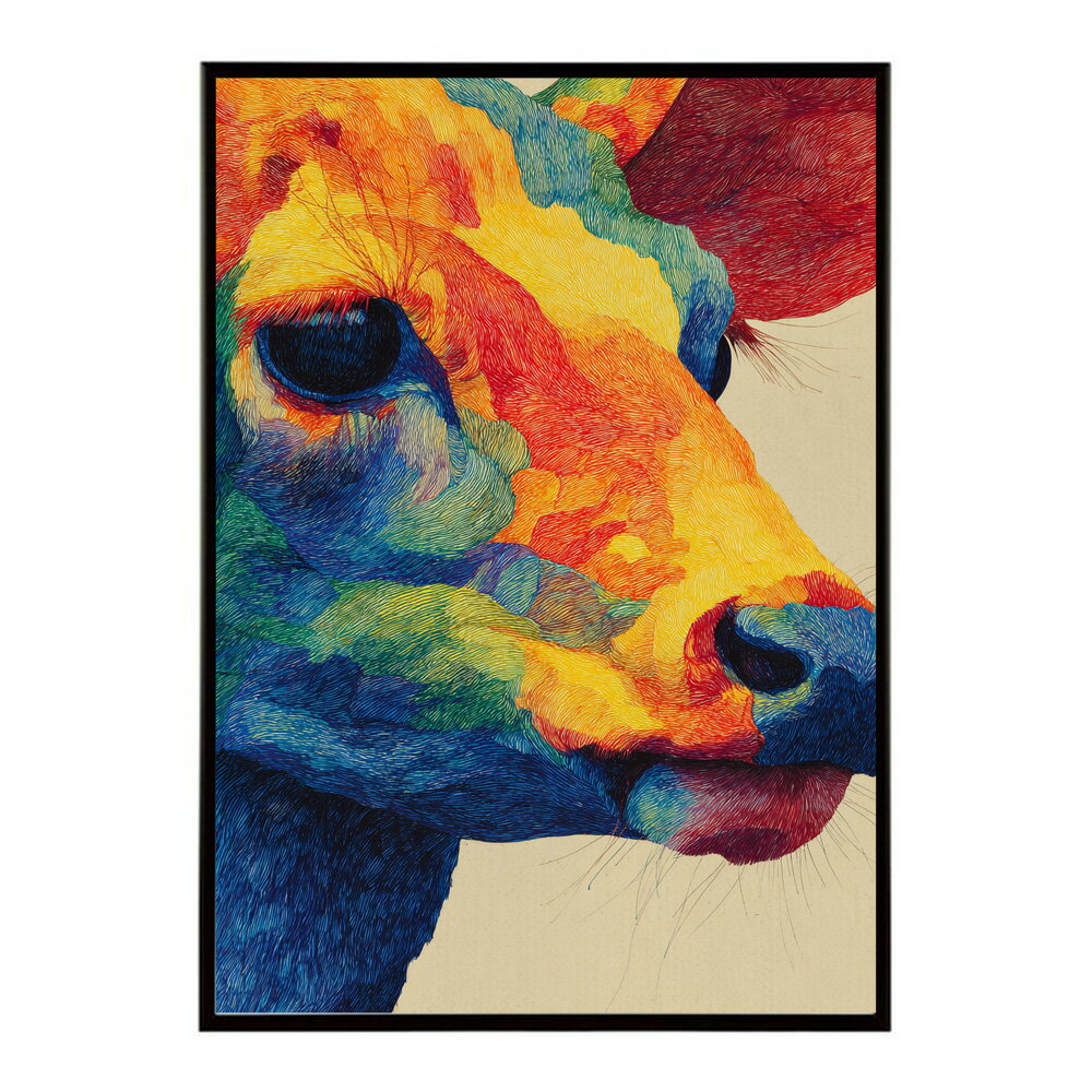 アーティスティックアニマル レインボー 虹 カラフル ポップ 野生動物 子供 マサイ サバンナ ポスター 用紙とサイズが選べる インテリア おしゃれ プリントポスター フォト イラスト お洒落 特大 大きい【lm-poster-2016】