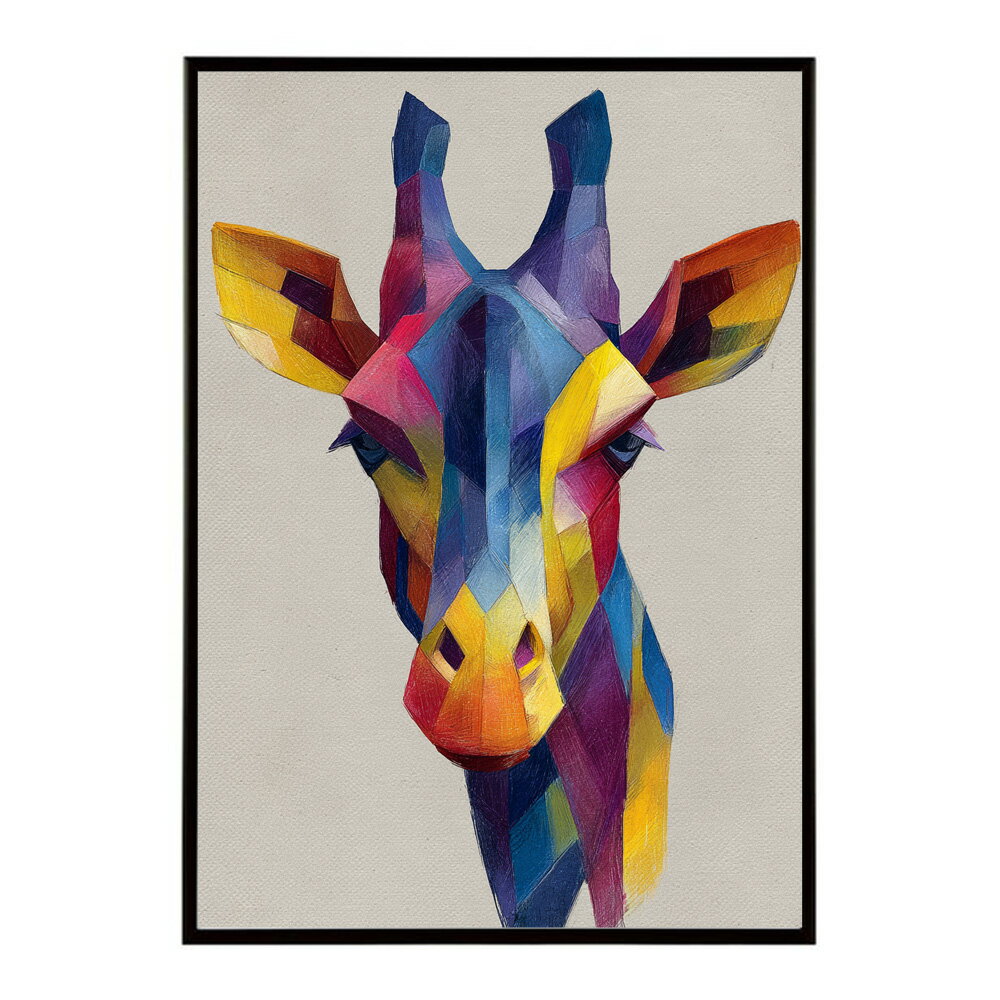 アーティスティックアニマル レインボー 虹 カラフル ポップ 野生動物 子供 マサイ サバンナ ポスター 用紙とサイズが選べる インテリア おしゃれ プリントポスター フォト イラスト お洒落 特大 大きい【lm-poster-2018】