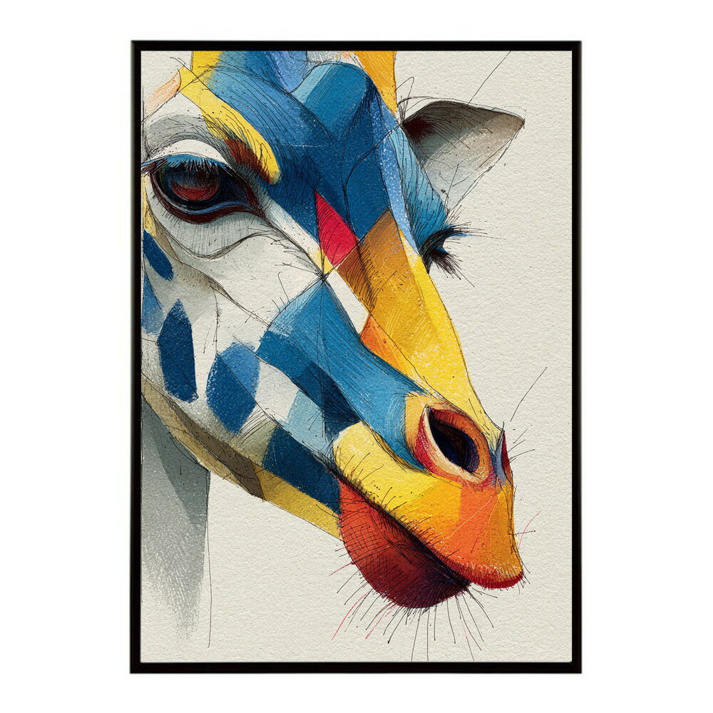 アーティスティックアニマル レインボー 虹 カラフル ポップ 野生動物 子供 マサイ サバンナ ポスター 用紙とサイズが選べる インテリア おしゃれ プリントポスター フォト イラスト お洒落 特大 大きい【lm-poster-2020】