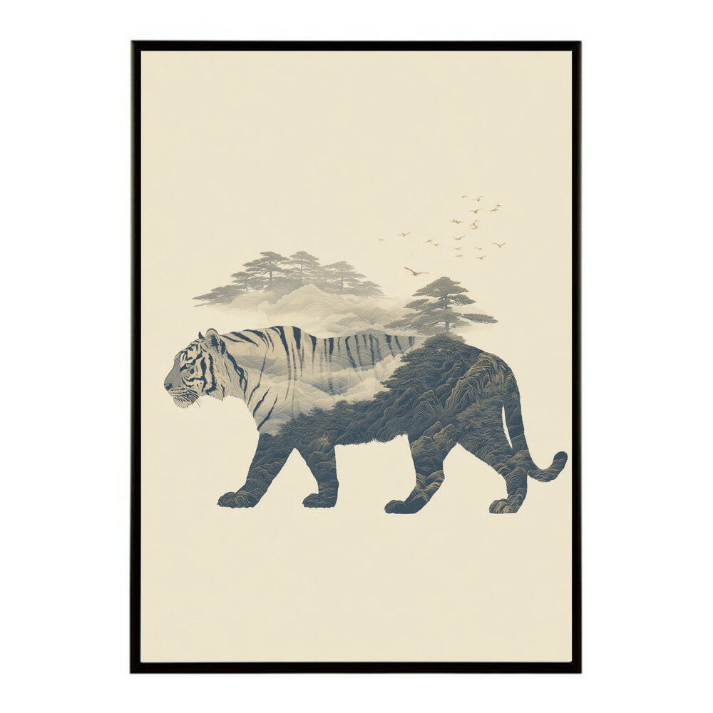 ファントムタイガー 浮世絵 虎 絵師 和風 日本画 絵画 動物 掛け軸 ポスター 用紙とサイズが選べる インテリア おしゃれ プリントポスター フォト イラスト お洒落 特大 大きい【lm-poster-2063】