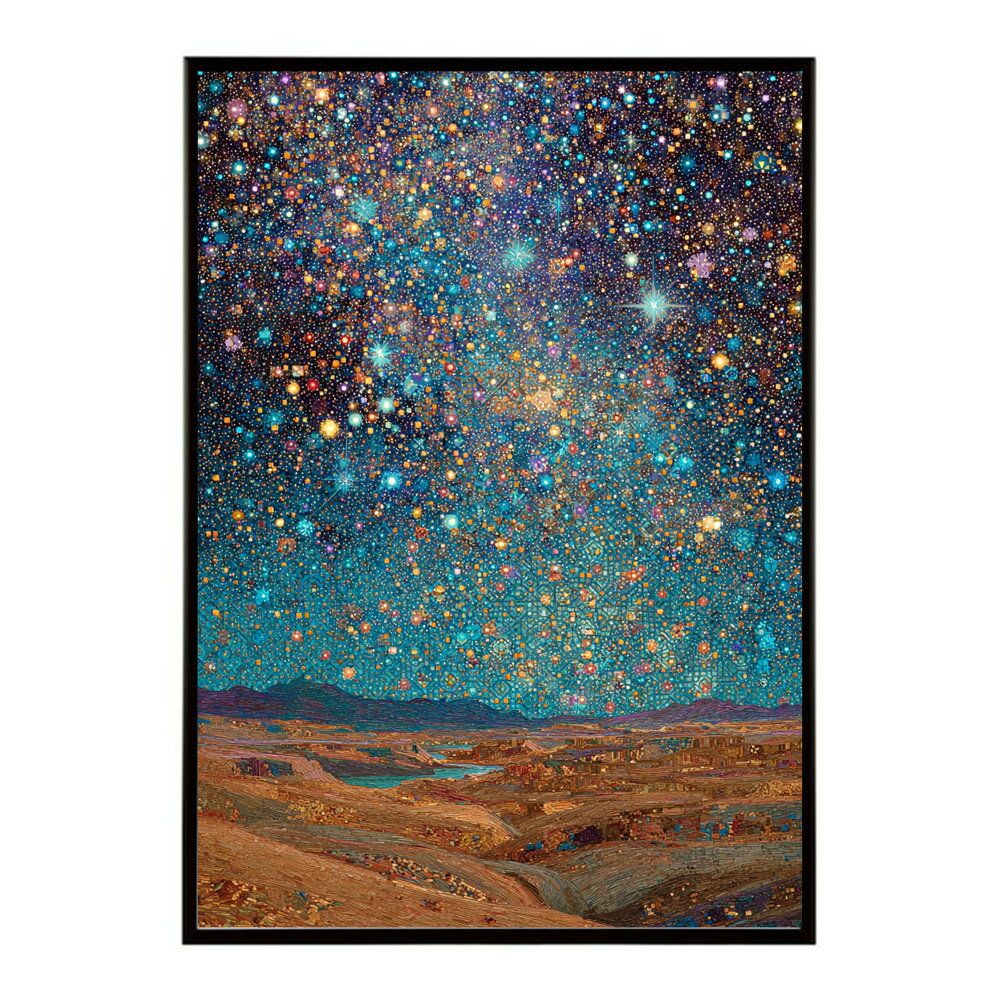 Rakuten - 夜景 絵画 イラスト 星空 手書き 油絵 ポスター 用紙とサイズが選べる インテリア おしゃれ プリントポスター フォト イラスト お洒落 特大 大きい【lm-poster-2343】
