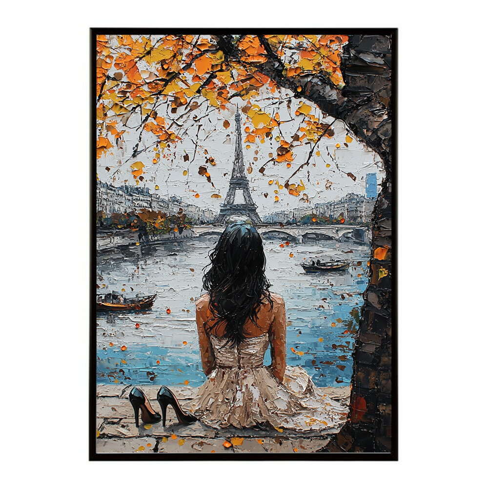 Rakuten - カフェに沈む午後 美女 絵画 画 油絵 ハンドメイド タッチ 手書き イラスト 街角 風景 カフェ ポスター 用紙とサイズが選べる インテリア おしゃれ プリントポスター フォト イラスト お洒落 特大 大きい【lm-poster-2701】