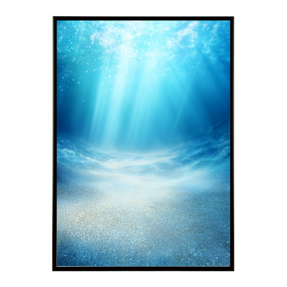 Rakuten - ポスター インテリア 水色界隈 おしゃれ 部屋飾り 深海 海 青 光 幻想的 プリントポスター 特大 大きい 推し活 壁掛け お洒落 神秘的【lm-poster-3884】
