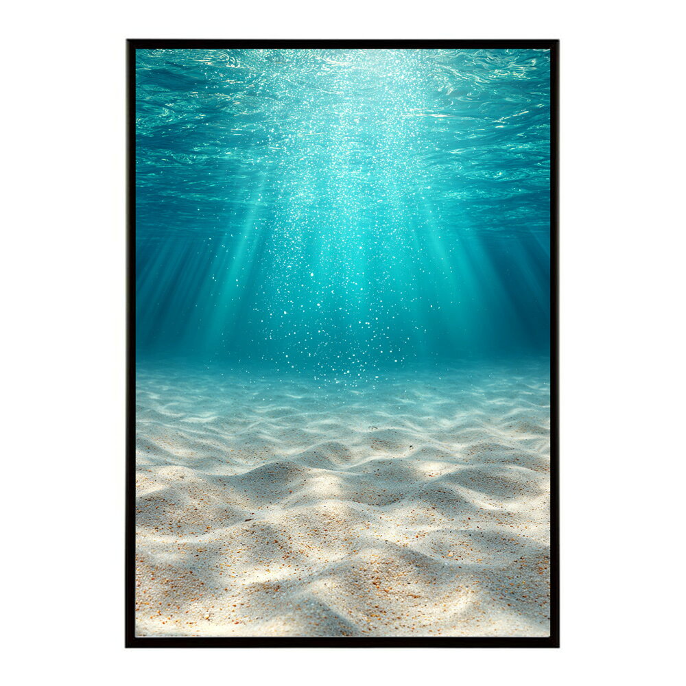 Rakuten - ポスター インテリア 水色界隈 おしゃれ 部屋飾り 深海 海 青 光 幻想的 プリントポスター 特大 大きい 推し活 壁掛け お洒落 神秘的【lm-poster-3896】