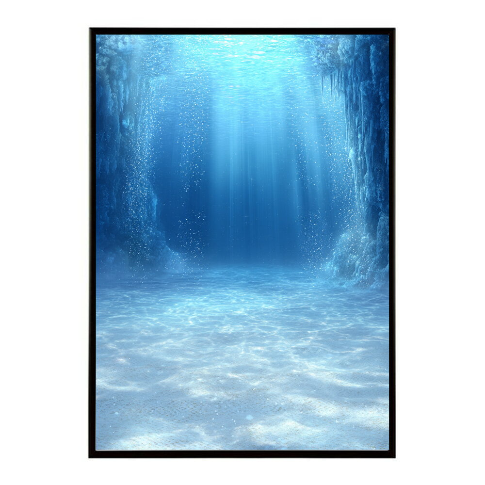 Rakuten - ポスター インテリア 水色界隈 おしゃれ 部屋飾り 深海 海 青 光 幻想的 プリントポスター 特大 大きい 推し活 壁掛け お洒落 神秘的【lm-poster-3929】