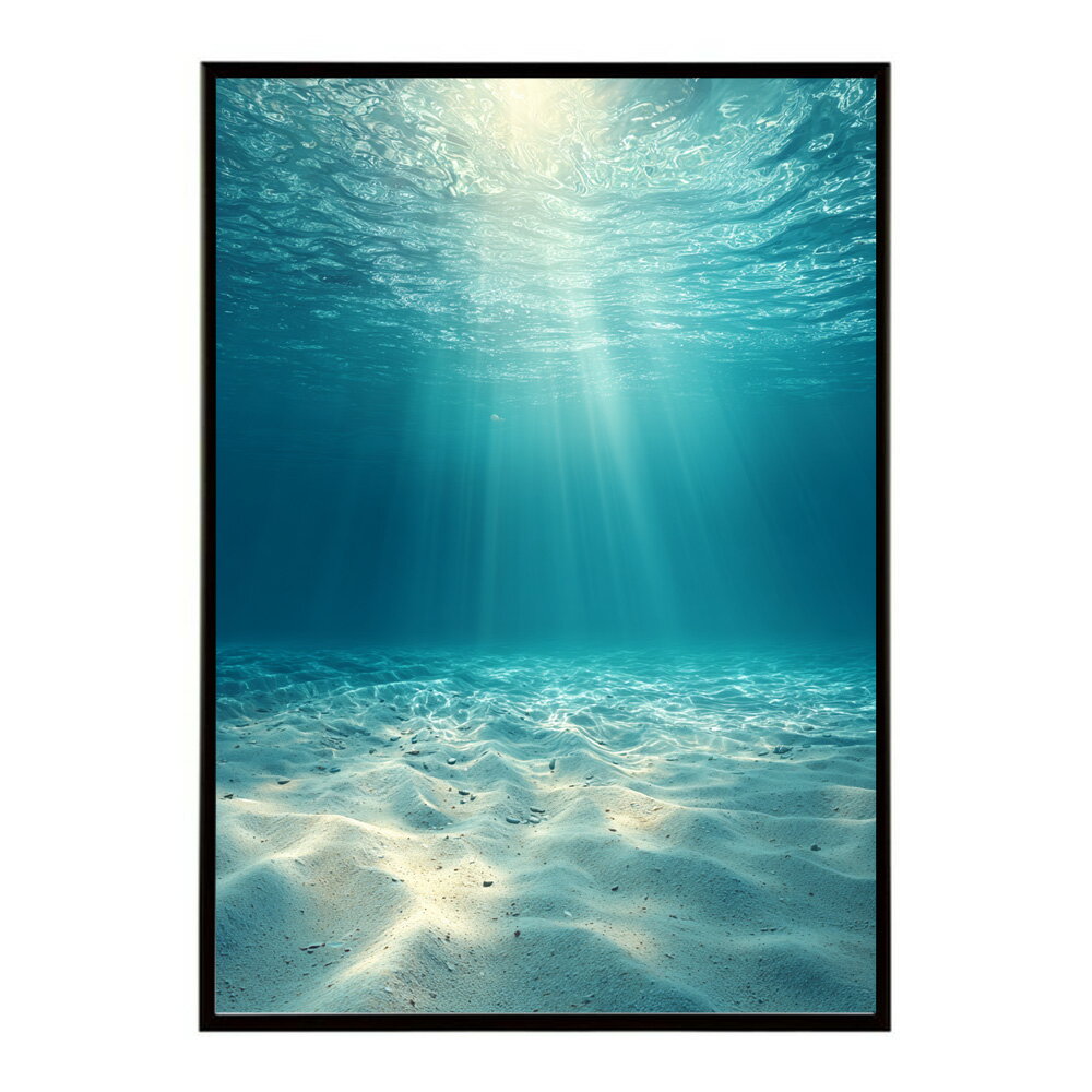 ポスター インテリア 水色界隈 おしゃれ 部屋飾り 深海 海 青 光 幻想的 プリントポスター 特大 大きい 推し活 壁掛け お洒落 神秘的【lm-poster-3952】