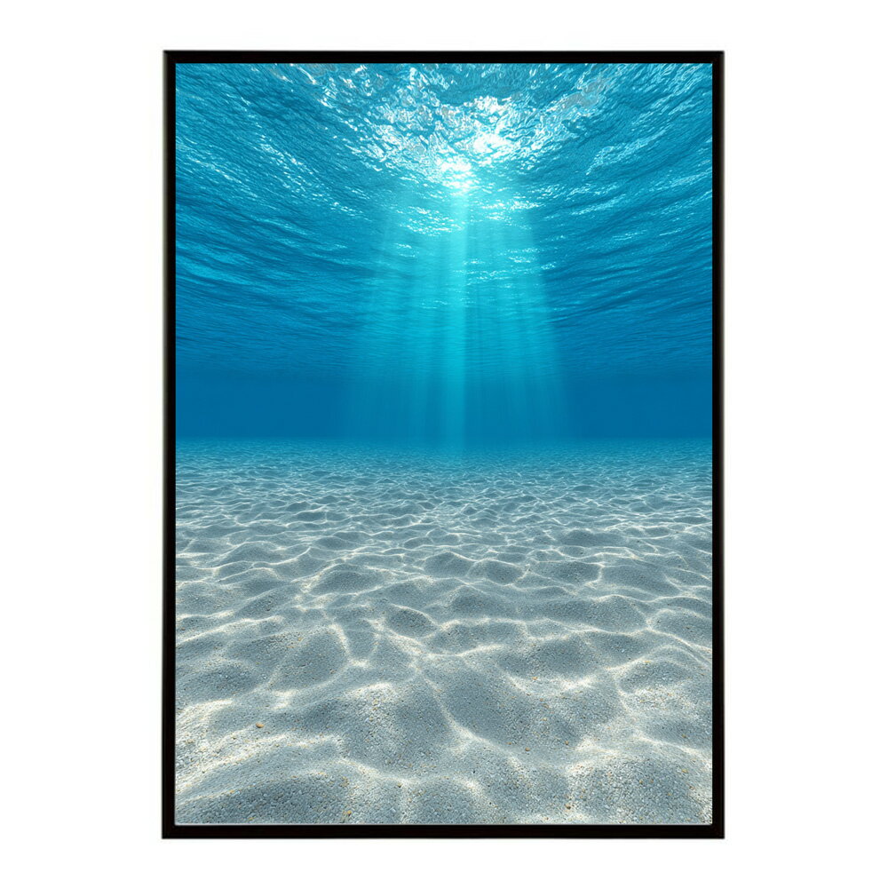 ポスター インテリア 水色界隈 おしゃれ 部屋飾り 深海 海 青 光 幻想的 プリントポスター 特大 大きい 推し活 壁掛け お洒落 神秘的【lm-poster-3994】
