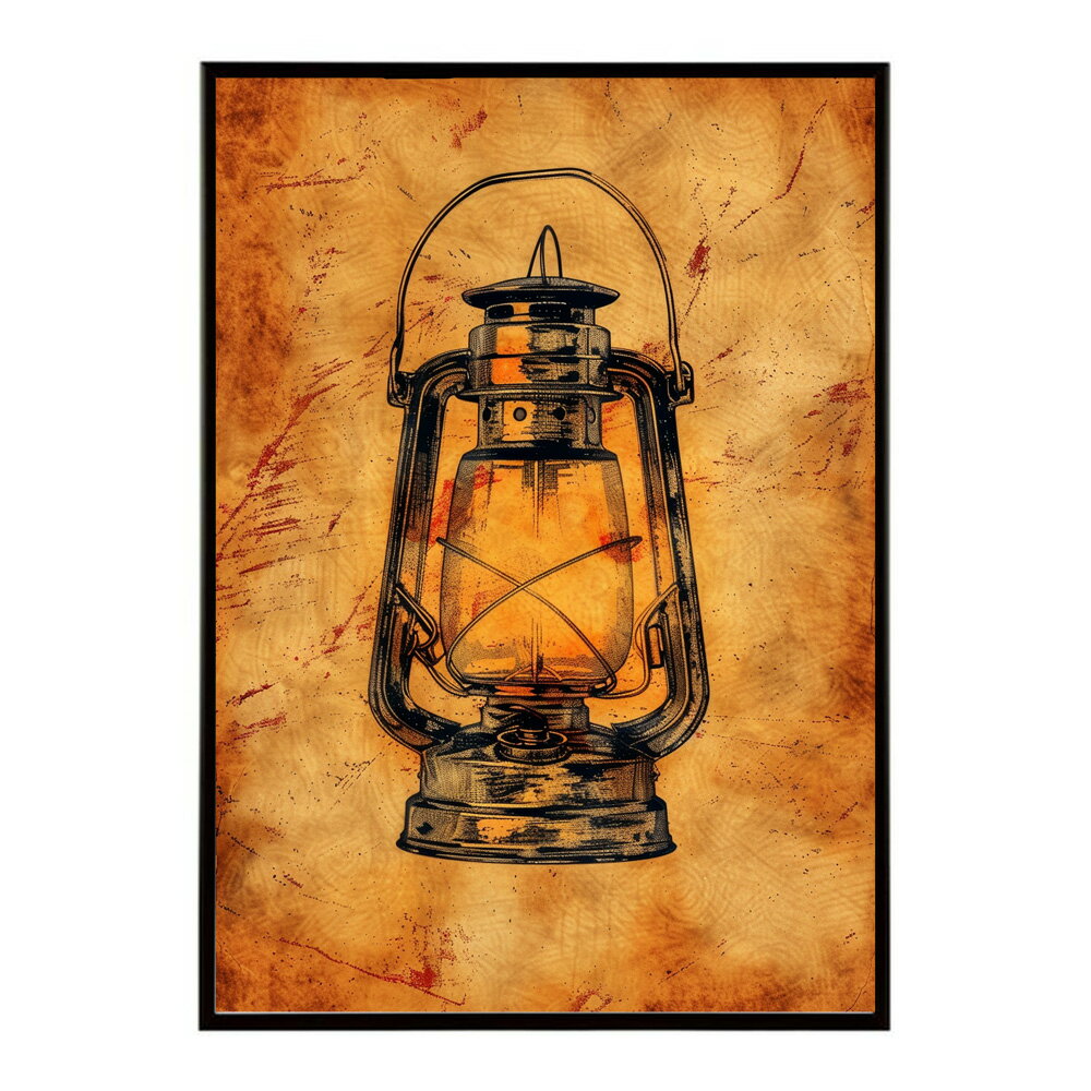 ランタン キャンプ 明かり ランプ グランピング レトロ ビンテージ ポスター 用紙とサイズが選べる 用紙とサイズが選べる インテリア おしゃれ プリントポスター フォト イラスト お洒落 特大 大きい【lm-poster-4048】
