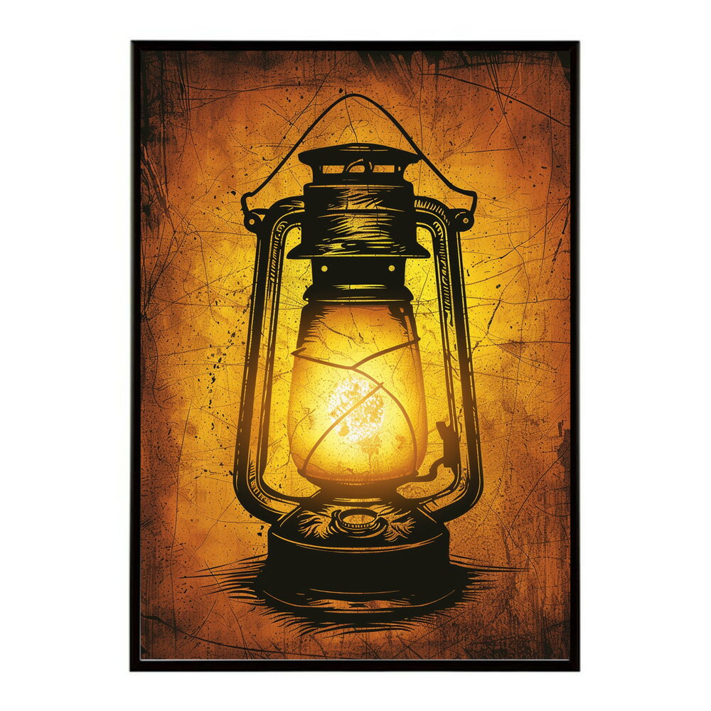ランタン キャンプ 明かり ランプ グランピング レトロ ビンテージ ポスター 用紙とサイズが選べる 用紙とサイズが選べる インテリア おしゃれ プリントポスター フォト イラスト お洒落 特大 大きい【lm-poster-4063】
