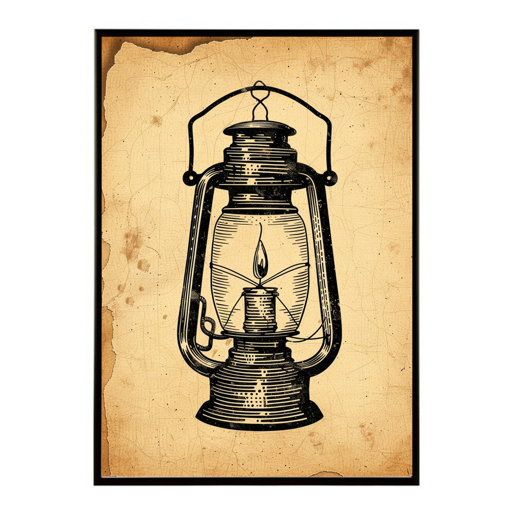 ランタン キャンプ 明かり ランプ グランピング レトロ ビンテージ ポスター 用紙とサイズが選べる 用紙とサイズが選べる インテリア おしゃれ プリントポスター フォト イラスト お洒落 特大 大きい【lm-poster-4064】