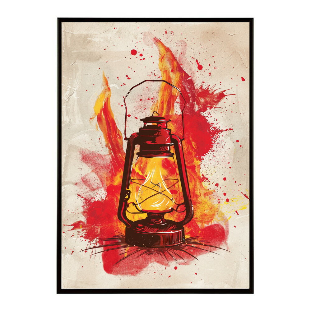 ランタン キャンプ 明かり ランプ グランピング レトロ ビンテージ ポスター 用紙とサイズが選べる 用紙とサイズが選べる インテリア おしゃれ プリントポスター フォト イラスト お洒落 特大 大きい【lm-poster-4088】