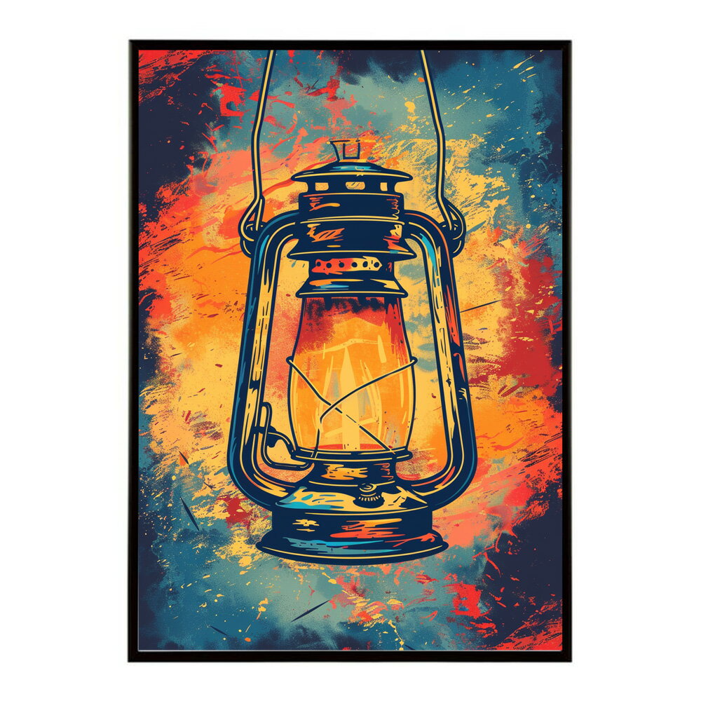 ランタン キャンプ 明かり ランプ グランピング レトロ ビンテージ ポスター 用紙とサイズが選べる 用紙とサイズが選べる インテリア おしゃれ プリントポスター フォト イラスト お洒落 特大 大きい【lm-poster-4100】