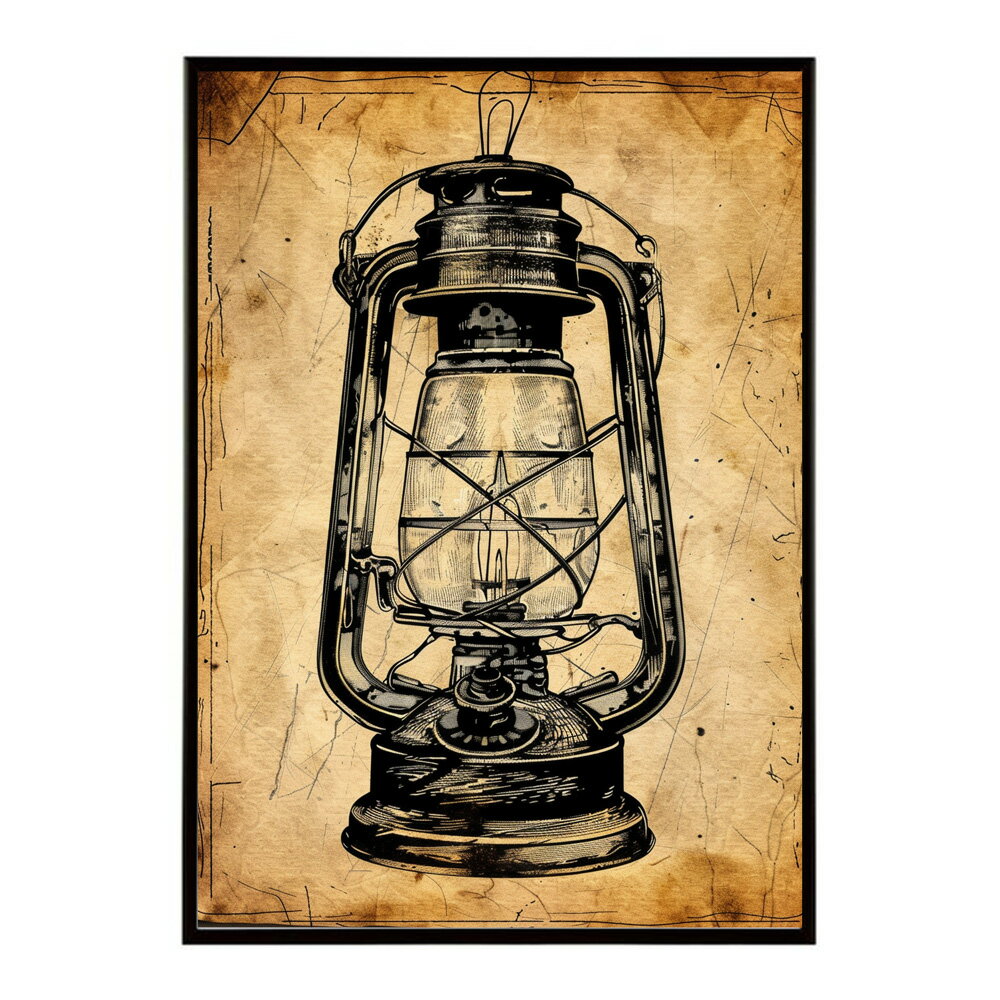 ランタン キャンプ 明かり ランプ グランピング レトロ ビンテージ ポスター 用紙とサイズが選べる 用紙とサイズが選べる インテリア おしゃれ プリントポスター フォト イラスト お洒落 特大 大きい【lm-poster-4104】
