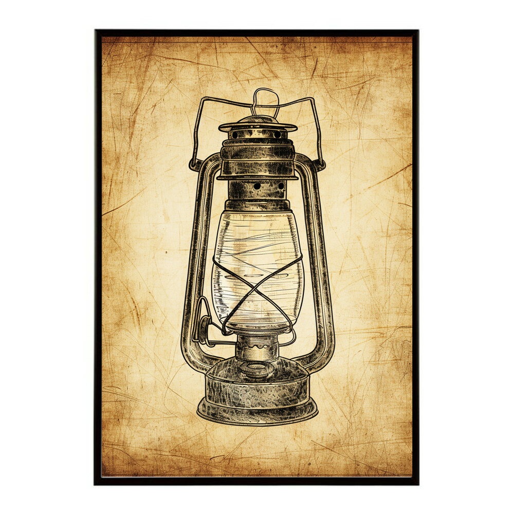 ランタン キャンプ 明かり ランプ グランピング レトロ ビンテージ ポスター 用紙とサイズが選べる 用紙とサイズが選べる インテリア おしゃれ プリントポスター フォト イラスト お洒落 特大 大きい【lm-poster-4117】