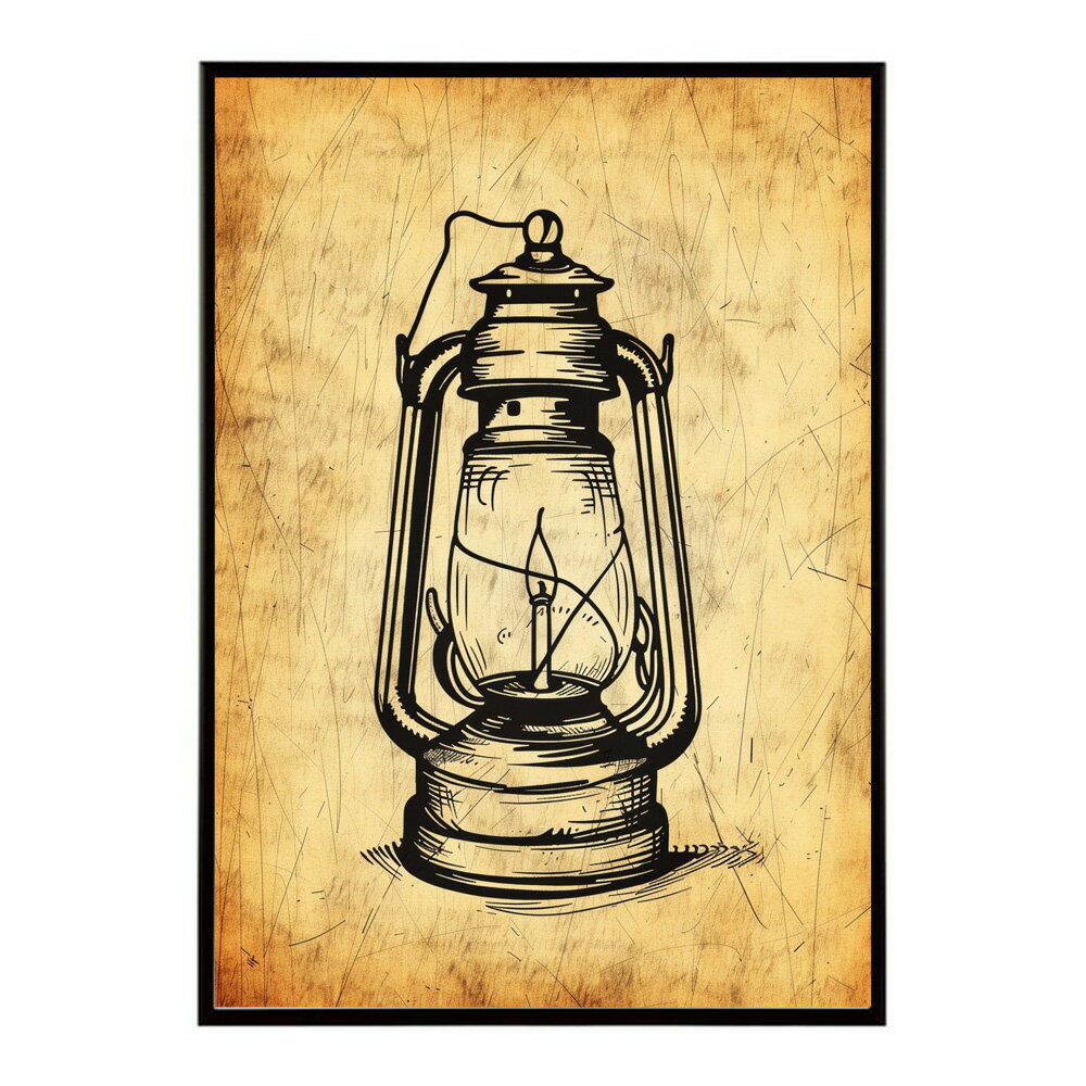 ランタン キャンプ 明かり ランプ グランピング レトロ ビンテージ ポスター 用紙とサイズが選べる 用紙とサイズが選べる インテリア おしゃれ プリントポスター フォト イラスト お洒落 特大 大きい【lm-poster-4120】