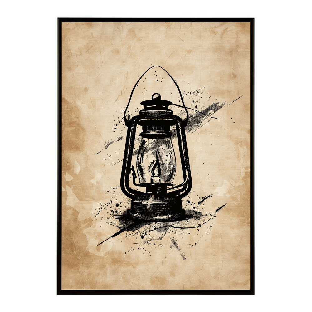 ランタン キャンプ 明かり ランプ グランピング レトロ ビンテージ ポスター 用紙とサイズが選べる 用紙とサイズが選べる インテリア おしゃれ プリントポスター フォト イラスト お洒落 特大 大きい【lm-poster-4125】