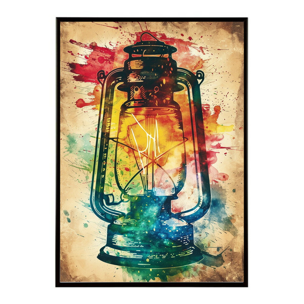 ランタン キャンプ 明かり ランプ グランピング レトロ ビンテージ ポスター 用紙とサイズが選べる 用紙とサイズが選べる インテリア おしゃれ プリントポスター フォト イラスト お洒落 特大 大きい【lm-poster-4133】